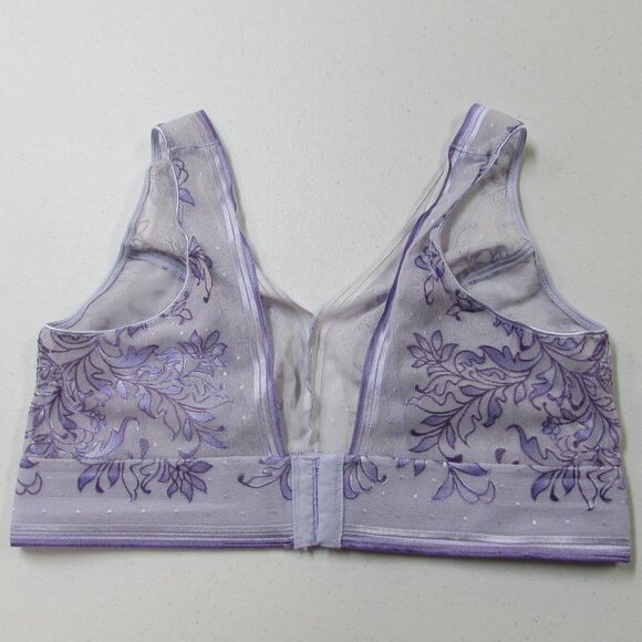 Wacoal 810340 Net Effect Wire Free Bralette Purple Size 36 D/DD - Picture 7 of 14